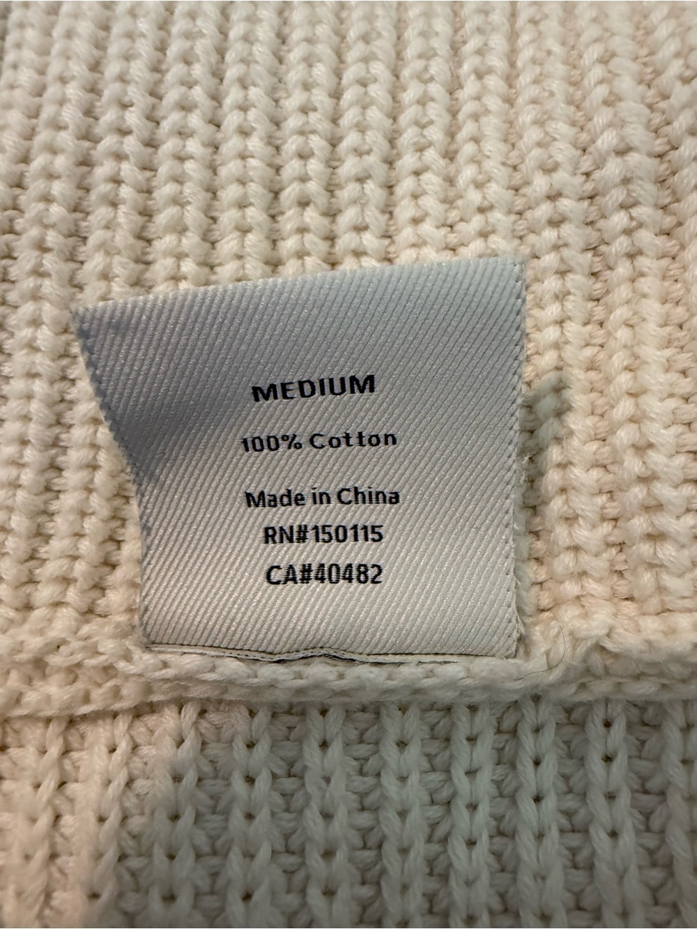 Varley Mentone Knit Half-Zip Pullover Sweater Egret Ivory Size Medium - Picture 5 of 7